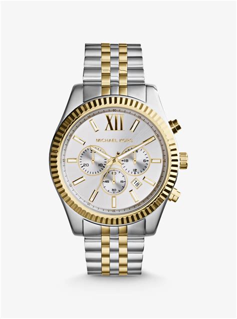 michael kors gold silber uhr damen|Michael Kors armband herren.